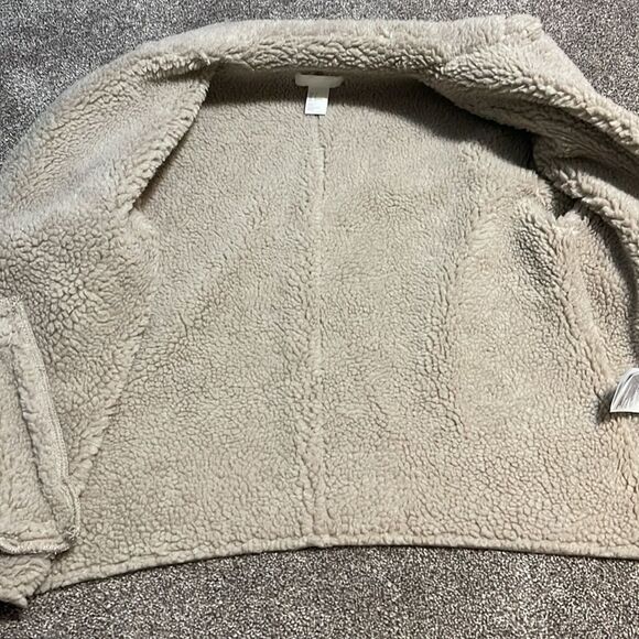 H&M Faux Suede Shearling-Lined Biker Jacket Size 2 - Picture 9 of 14